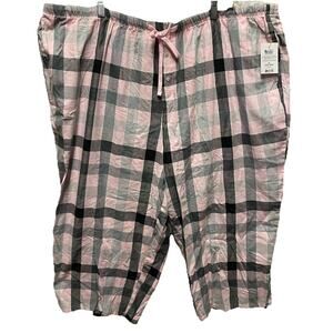 Joyspun Pajama Pants Women’s 3X 22w - 24W Pink Sail Woven Bottom Plaid
